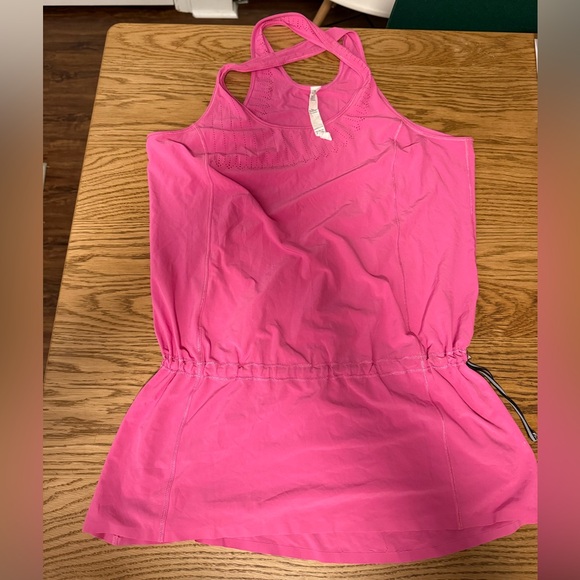 Lululemon Athletica Run Light as Air Pink Tank Top Tunic with Drawstring size 4 - Picture 1 of 4